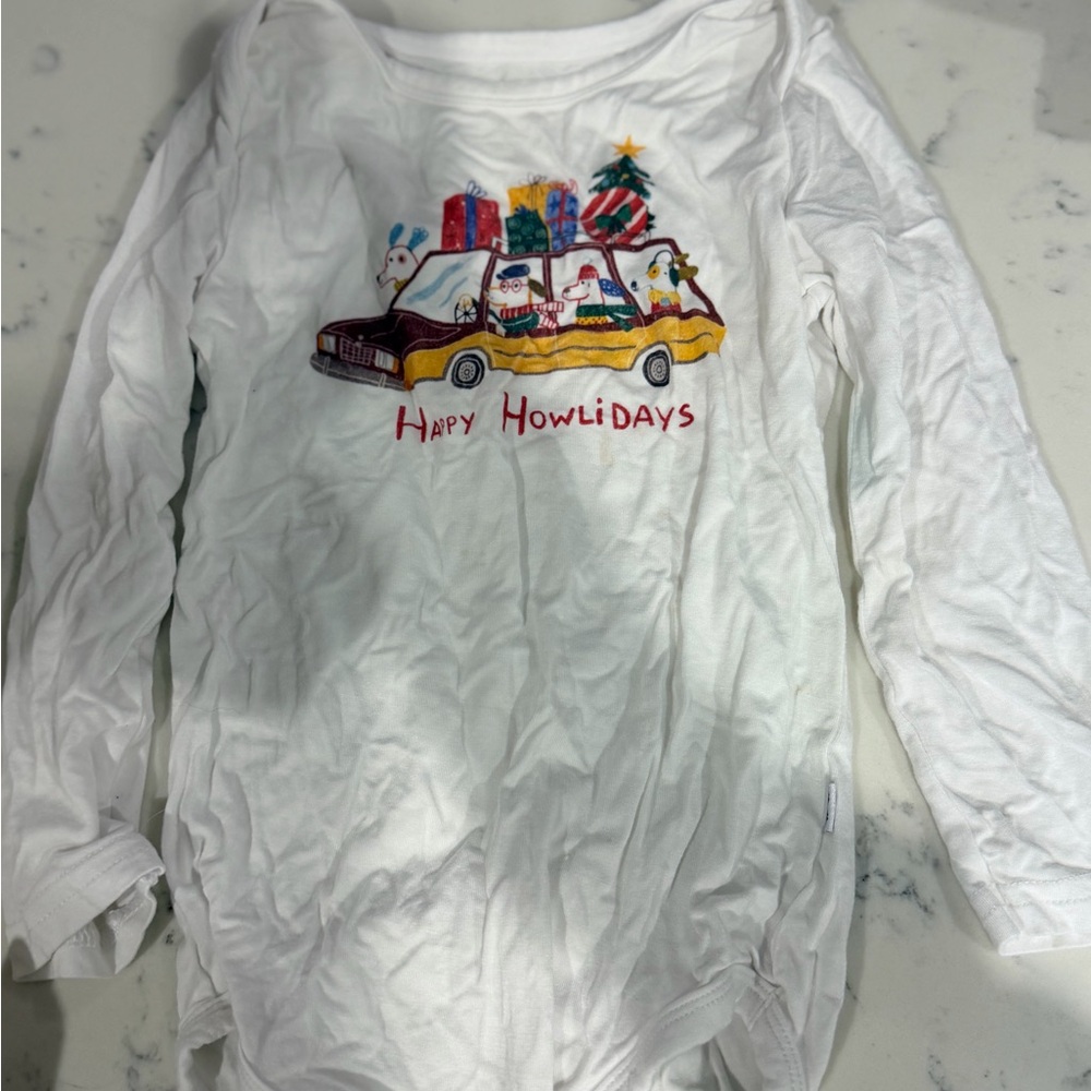 Little Sleepies White Play Shirt